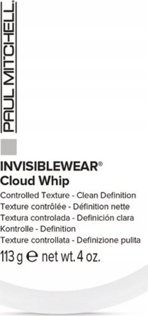 PAUL MITCHELL Paul Mitchell, Invisiblewear Cloud Whip, Paraben-Free, Hair Styling Cream, 113 g For Women