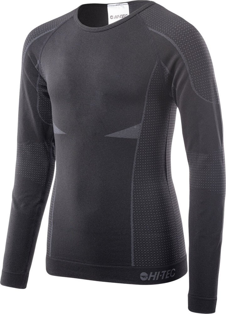 hitec Dziecięca bluzka termoaktywna Hi-tec Hikro Top Jr black/grey rozmiar 140/152