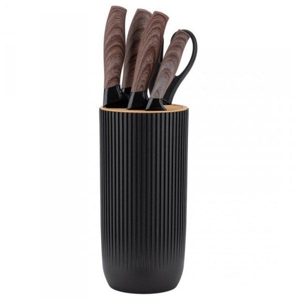 ZESTAW NOŻY KUCHENNYCH Z TASAKIEM W STOJAKU E-6309