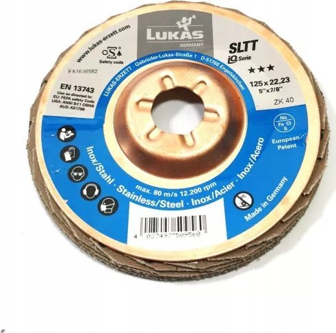 Tarcza listkowa SLTT 125mm #40 Lukas Erzett | Wysoka wydajność i żywotność