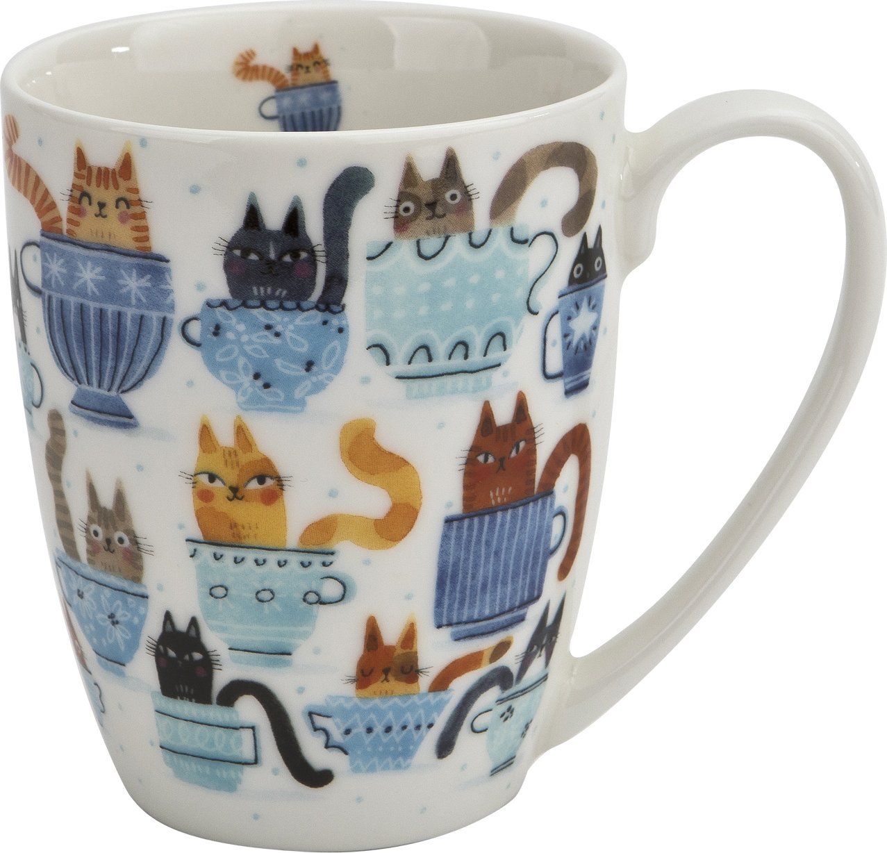 DUO Kubek porcelanowy 350 ml Koci Świat Koty w filiżankach