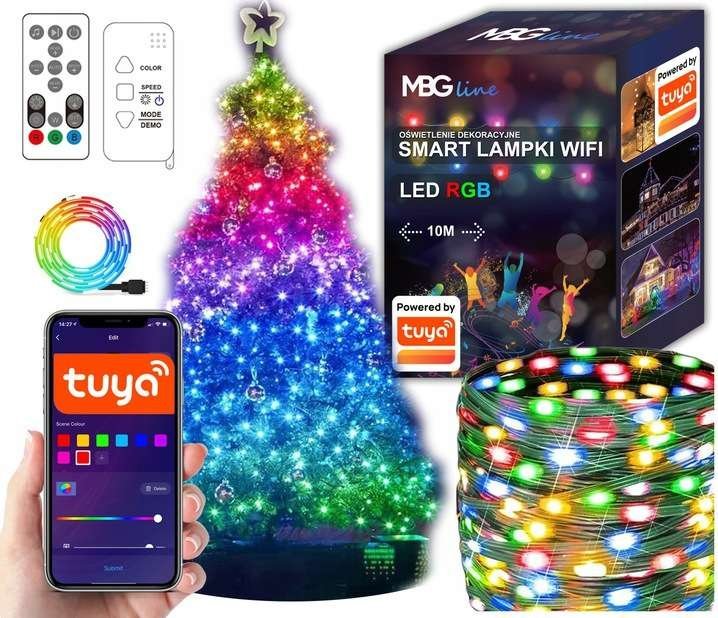 Lampki choinkowe 100 LED kolorowe