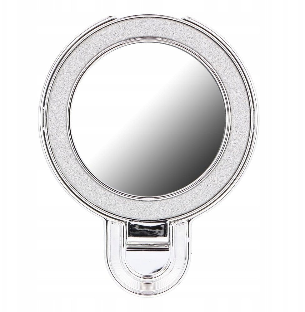 Stojak na telefon CIRCLE MIRROR - naklejany - srebrny