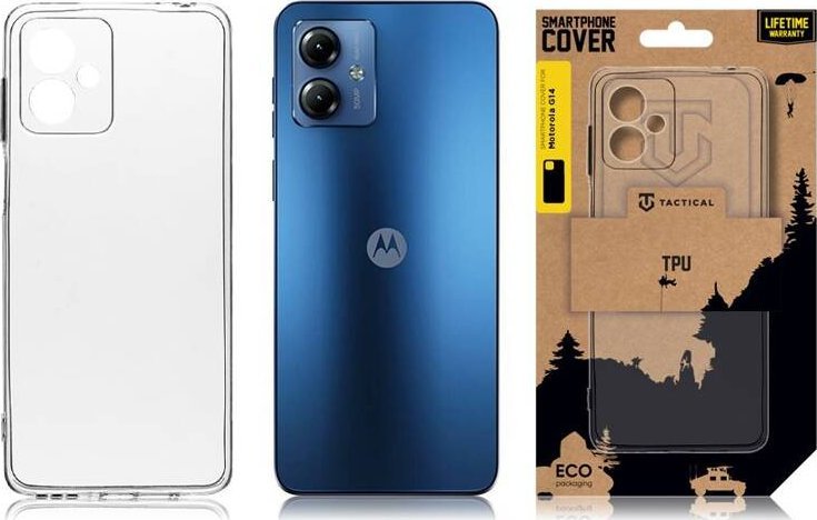 Tactical TPU Cover for Motorola G14 Transparent standard