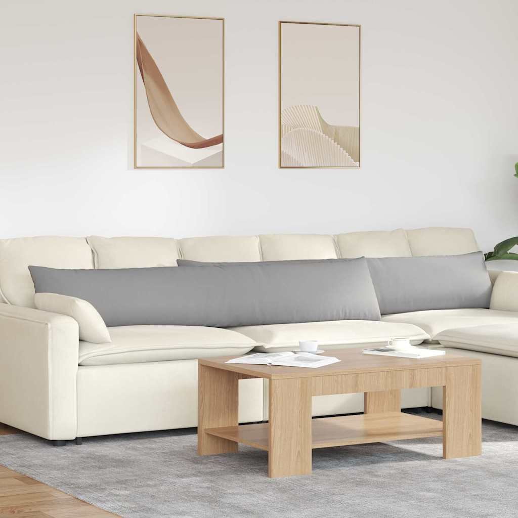 vidaXL Poduszki na sofę 2 pcs Szary 200 x 40 cm tkanina