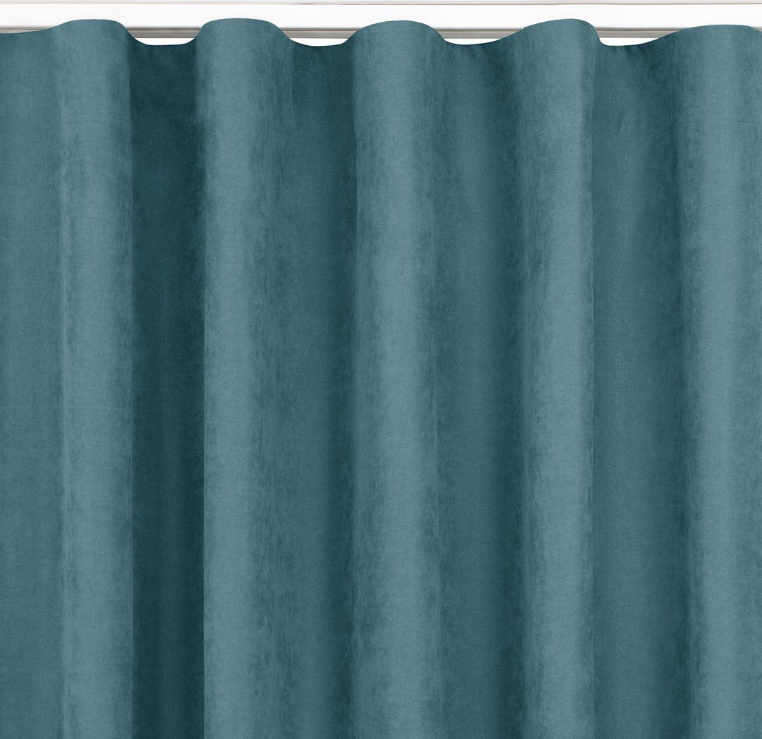 Homede Homede Zasłona MILANA szenilowa na taśmie wave 420x270 błękitna
