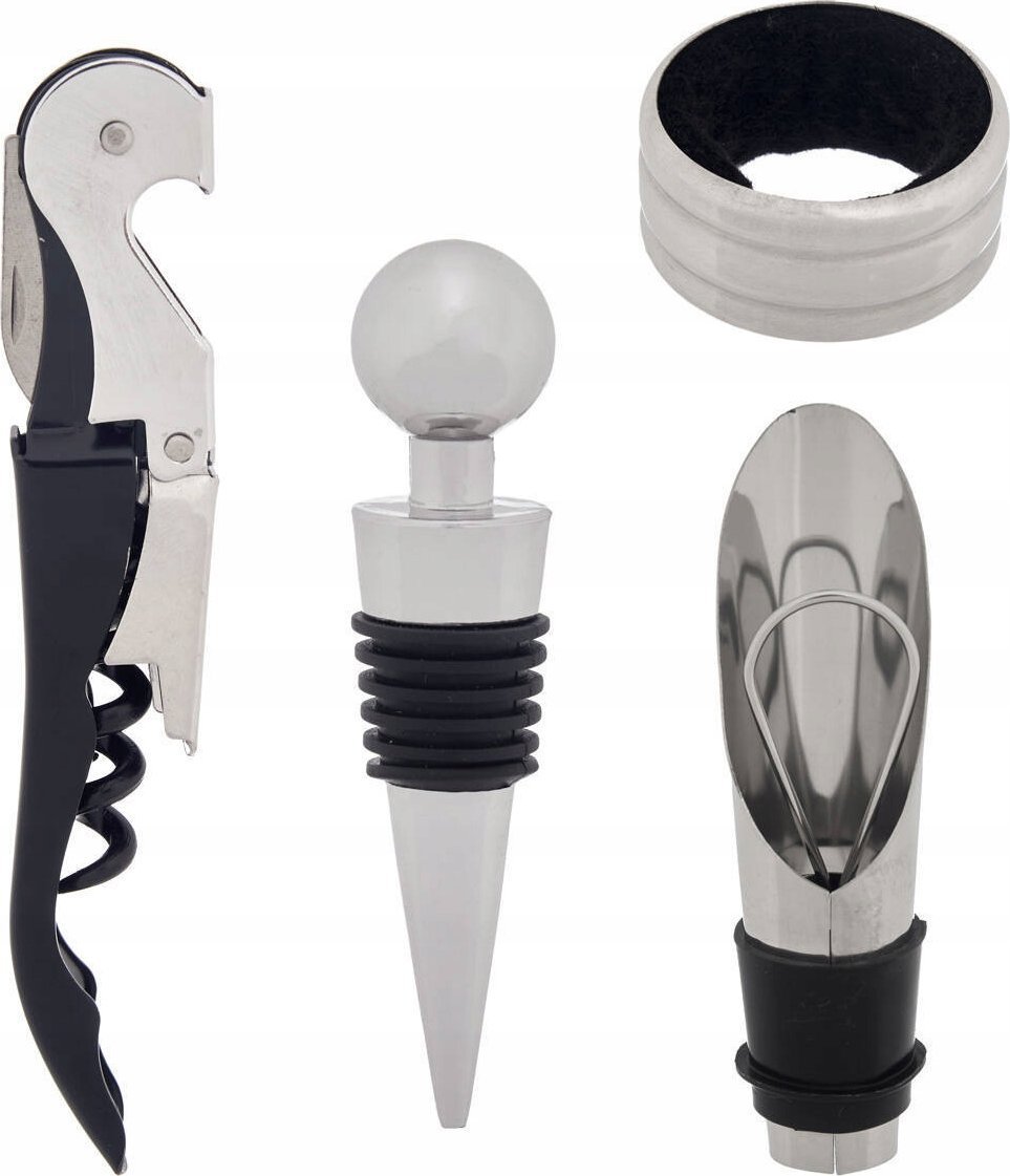 Kinvara Akcesoria do wina, zestaw 4 szt.