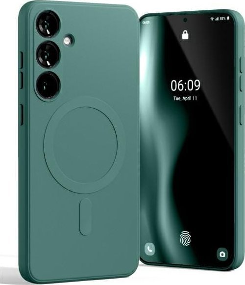 Mercury MagSafe Semi-Silicone Sam S24 FE S721 zielony /green