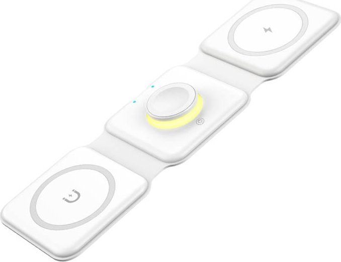 Ładowarka Essager Magnetyczna ładowarka indukcyjna, Essager, EWXCX3-NMC02, 3w1, 15W (biała)
