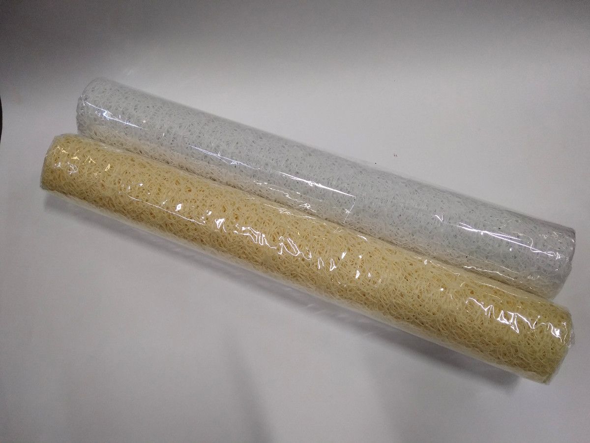 Polsirhurt Siatka koronkowa biała i ecri mix 50cmx5y