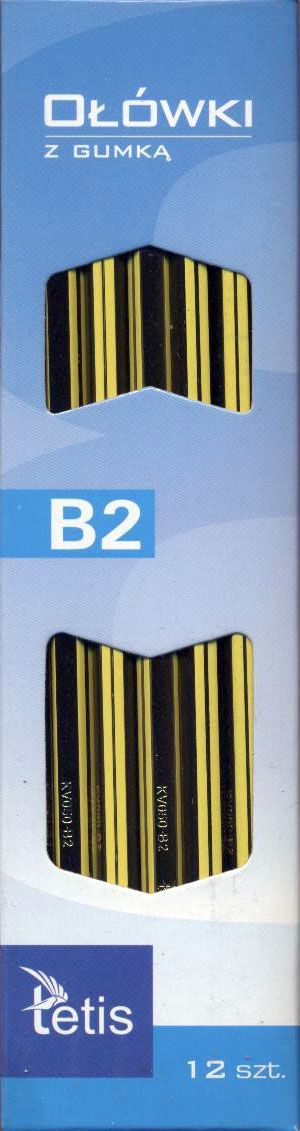 Tetis Ołówek z gumką B2