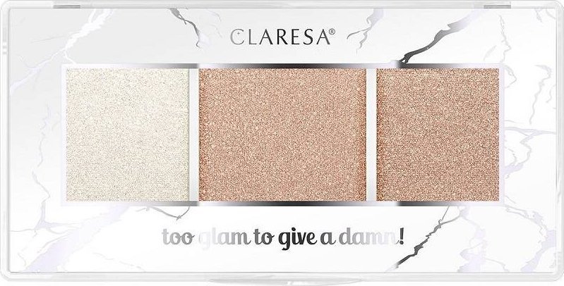 Claresa Claresa Too Glam To Give A Damn paleta rozświetlaczy 11 Rosy Glow 12.5g
