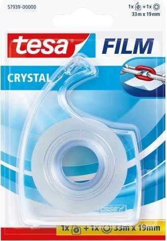 Tesa Taśma biurowa TESAfilm CRYSTAL 33m X19mm + Dyspenser Easy Cut 57939-00000