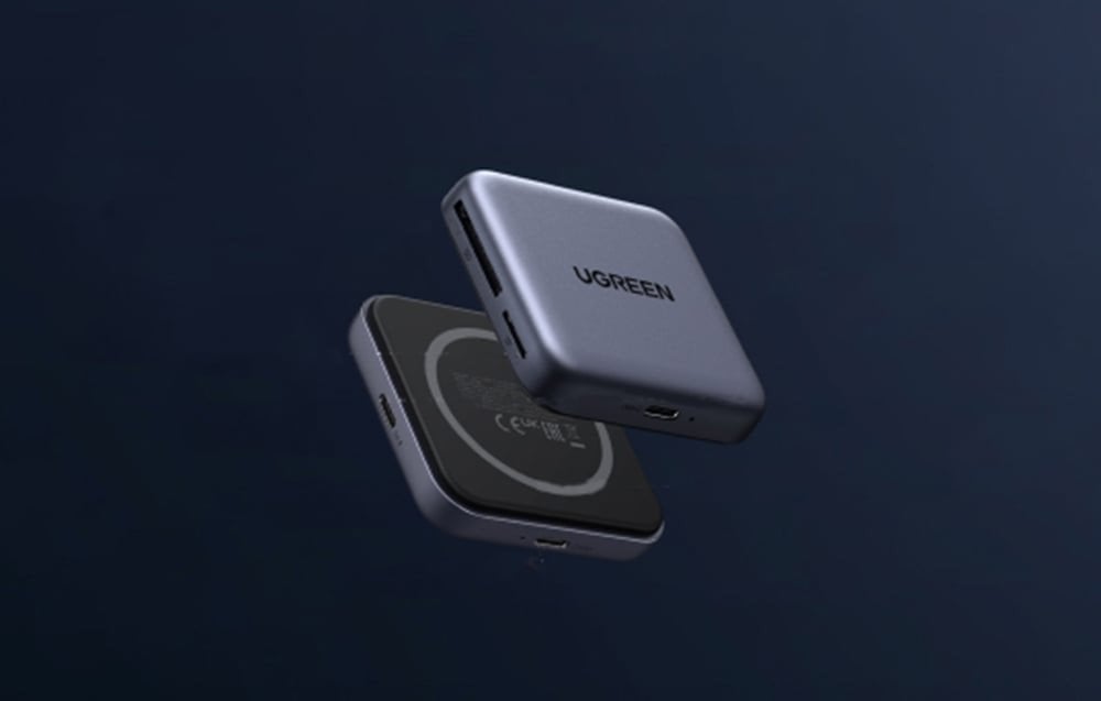 Adapter / czytnik kart 3w1 Ugreen CM898, USB-C, MagSafe, SD/TF (czarny)