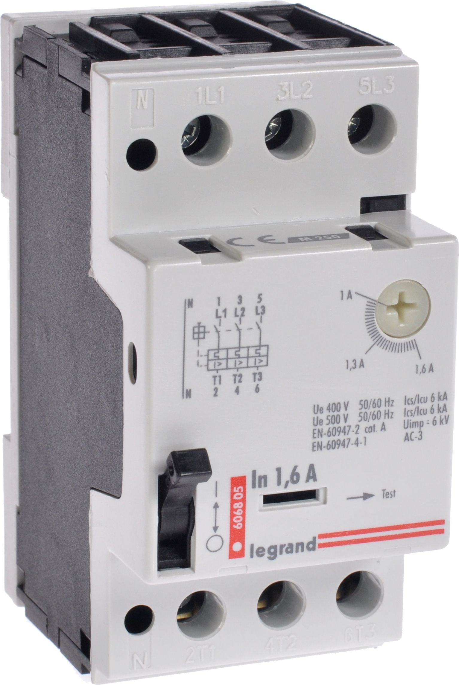 Legrand Wyłącznik silnikowy 3P 0,55kW 1-1,6A M 250 1,6 606805