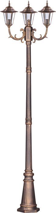 Lumes Czarno-złota lampa ogrodowa stojąca potrójna - S325-Relva