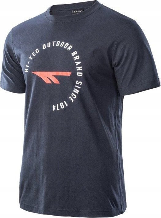 Męska koszulka z krótkim rękawem Hi-tec Olen granatowa rozmiar XXL