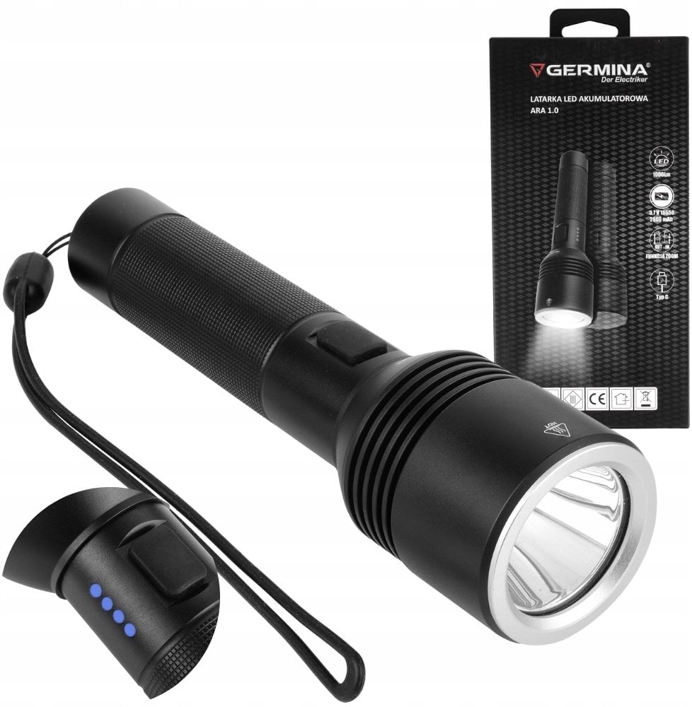 Latarka LED akumulatorowa Ara 1.0 GW-0140