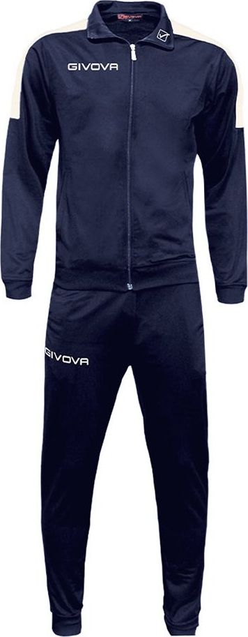 Givova Dres treningowy bluza + spodnie Tuta Revolution granatowo-biały TR033 0403 3XS