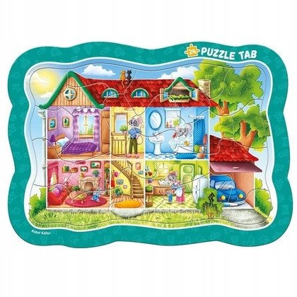 Puzzle ramkowe. Mysi domek