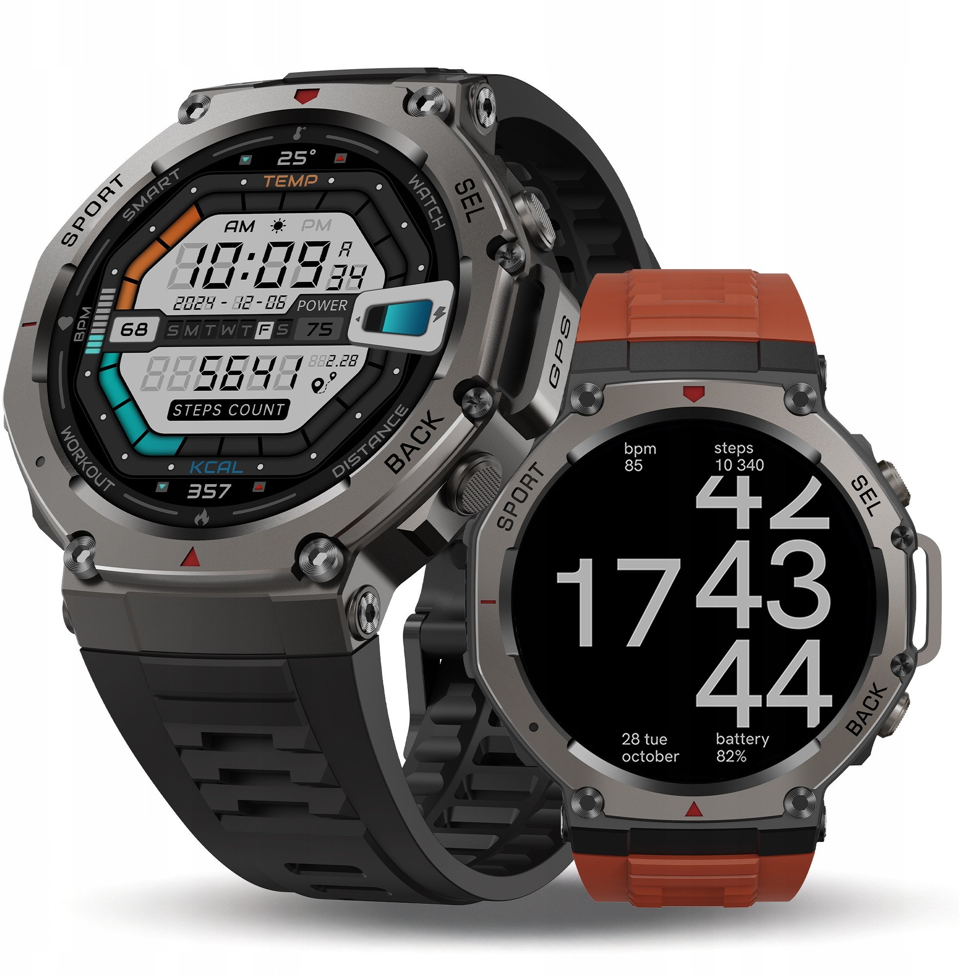 SMARTWATCH MĘSKI GPS MENU POLSKIE WODOODPORNY SPORT ROZMOWY SMART WATCH PL