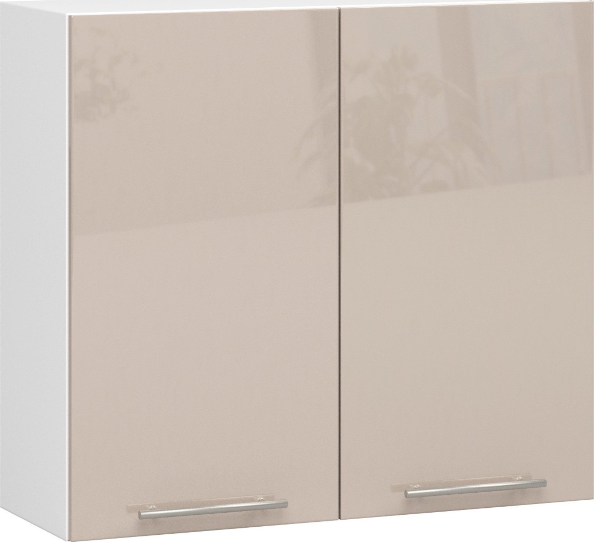 Fabryka Mebli Akord WISZĄCA SZAFKA KUCHENNA OLIWIA W 80cm BIAŁA-CAPPUCCINO POŁYSK H720