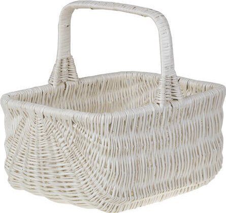 WickerPL Wiklinowy Kosz na Zakupy w Kolorze kremowym holenderski 42x32 H23 cm