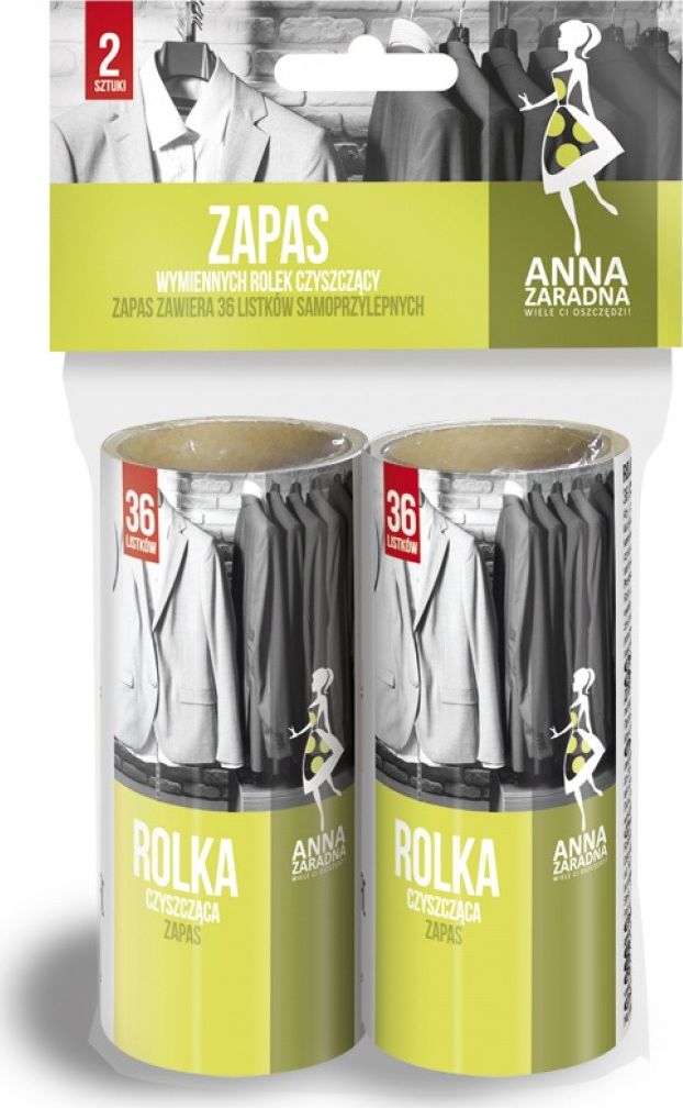 Anna Zaradna Zapas wymiennych rolek czyszczących ANNA ZARADNA, 2 szt., biały