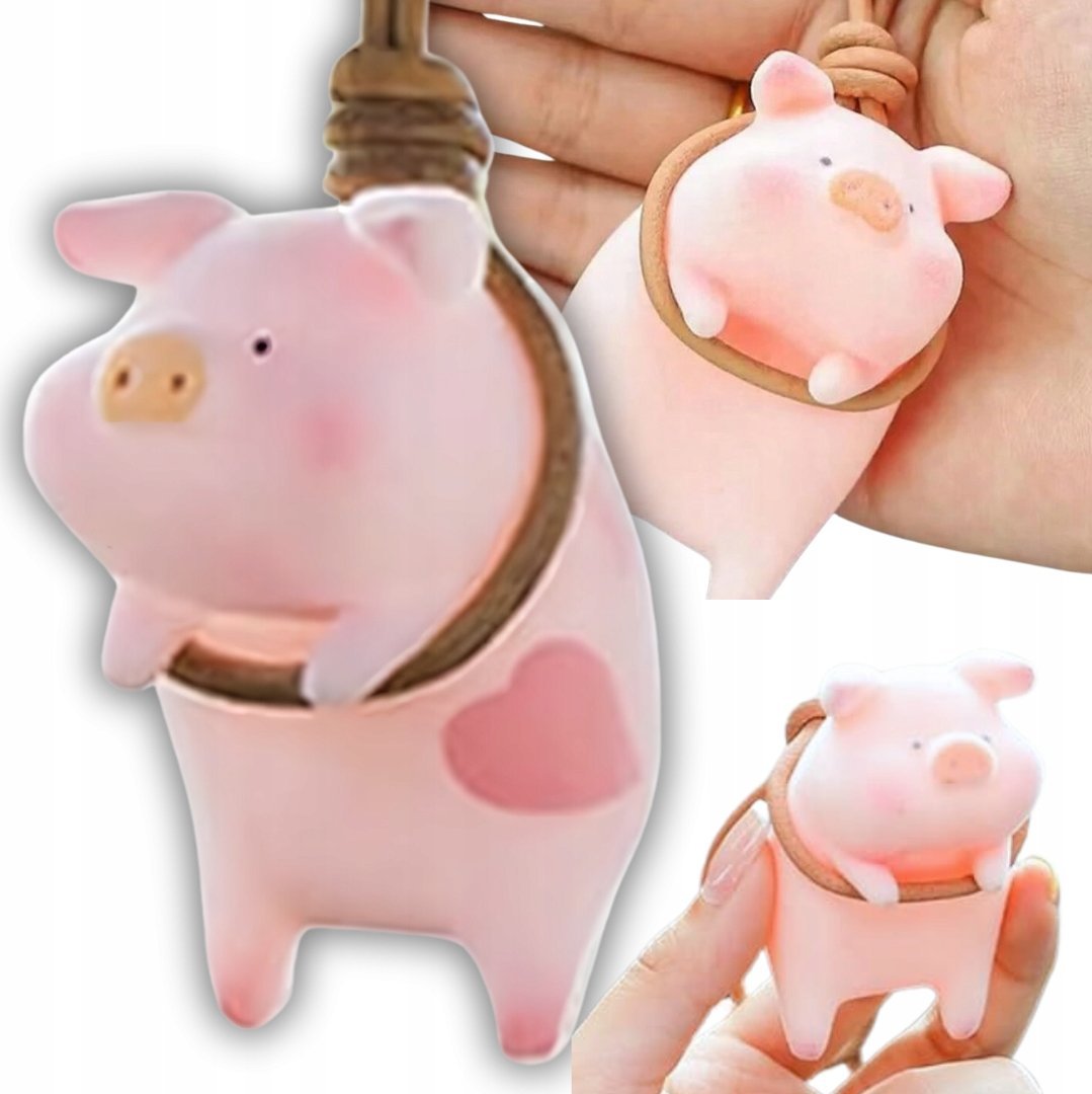 Korbi ZAWIESZKA OZDOBNA ŚWINKA DEKORACJA AUTA DOMU BIURA ŚWINIA PROSIACZEK BRELOK