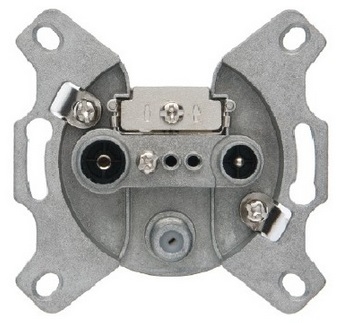 Hager Gniazdo antenowe RTV-SAT przelotowe mechanizm - 53455321