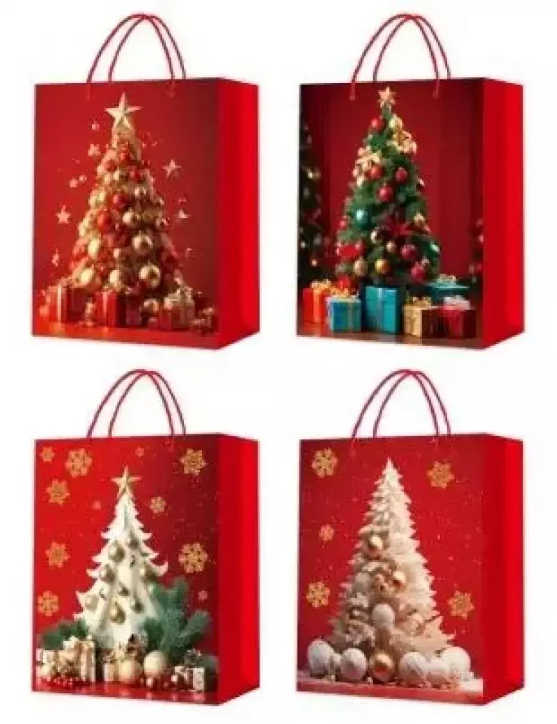 Torebka prezentowa M Boże Narodzenie platera mix