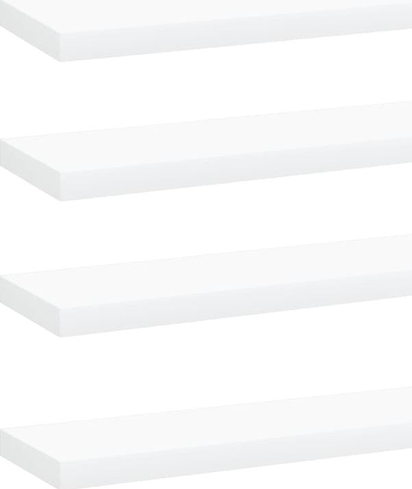 vidaXL Półki na książki, 4 szt., białe, 40x10x1,5 cm, płyta wiórowa