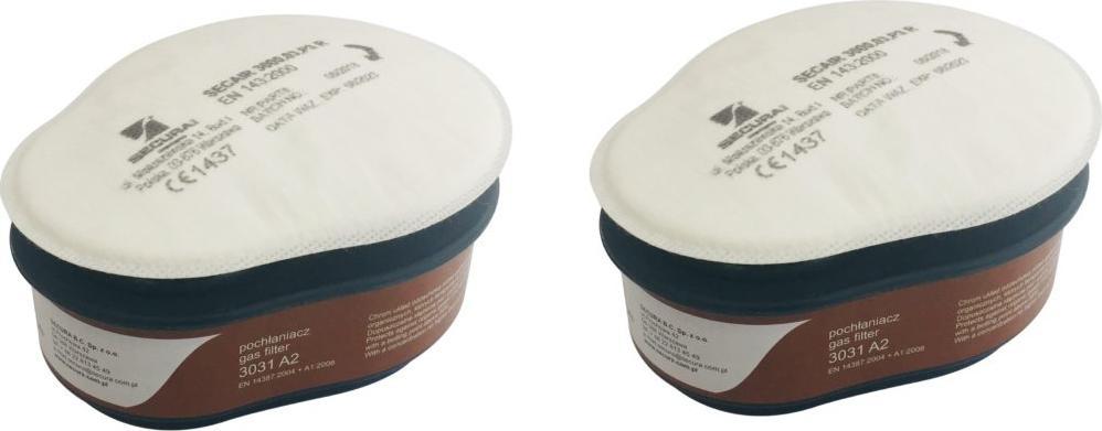 Secura Filtropochłaniacz 3071 - A2P3 R Secura - zw. organiczne kpl. 2 szt.