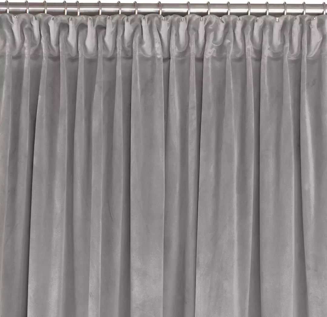 Homede Homede Zasłona VILA velvetowa na taśmie smok 265x225 szara wzór 2