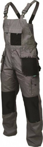 Stalco Spodnie robocze na szelkach szare roz. S