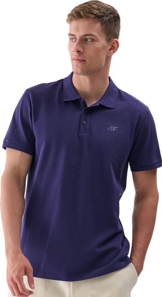 4f Koszulka męska polo 4F M130 granat 4FWSS24TPTSM130 31S M