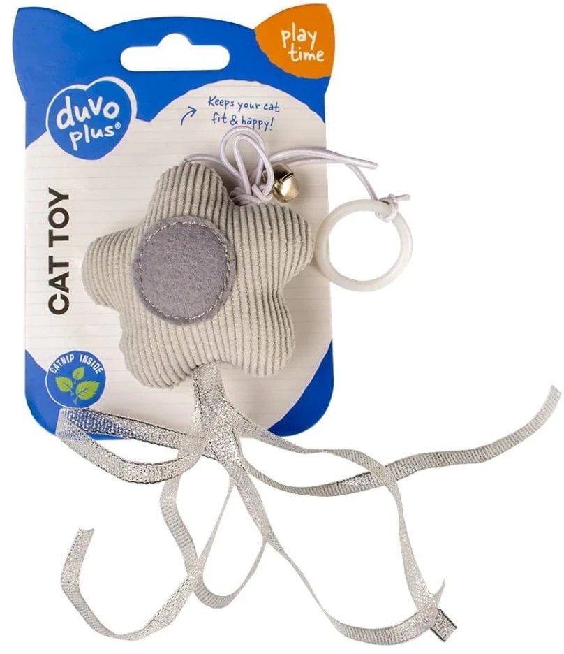 DUVO+ ZAB. KOT PLUSZOWA GWIAZDKA NA GUMCE 17,5x6,5x3cm 12085 /3/144