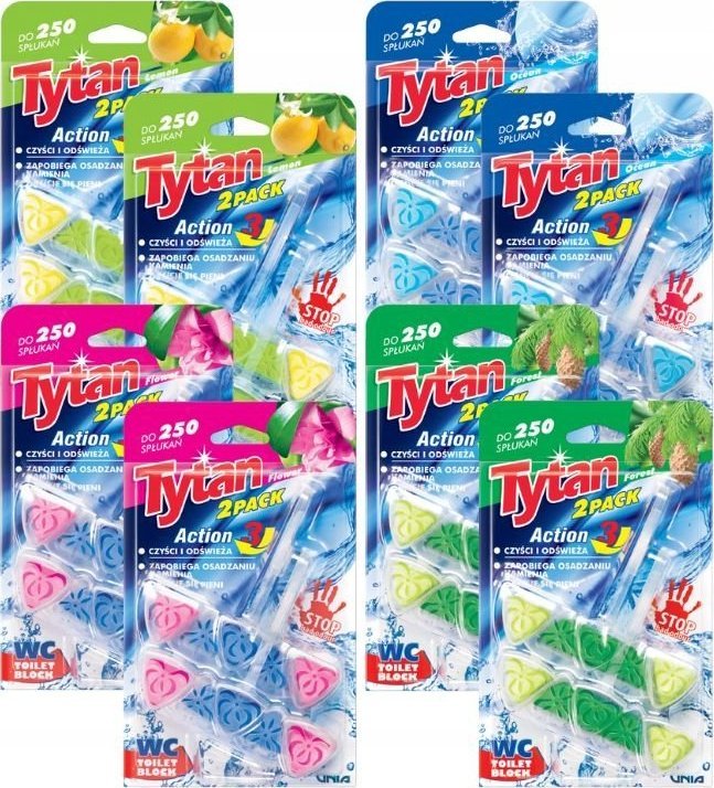 Tytan WC kostka zawieszka do WC 16x40g