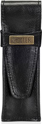 Solier SKÓRZANE ETUI NA PIÓRO/PIÓRNIK SOLIER SA12 CZARNY one size