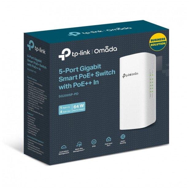tp-link Przełącznik SG2005P-PD 5xGE (1xPoE++ 4xPoE+)