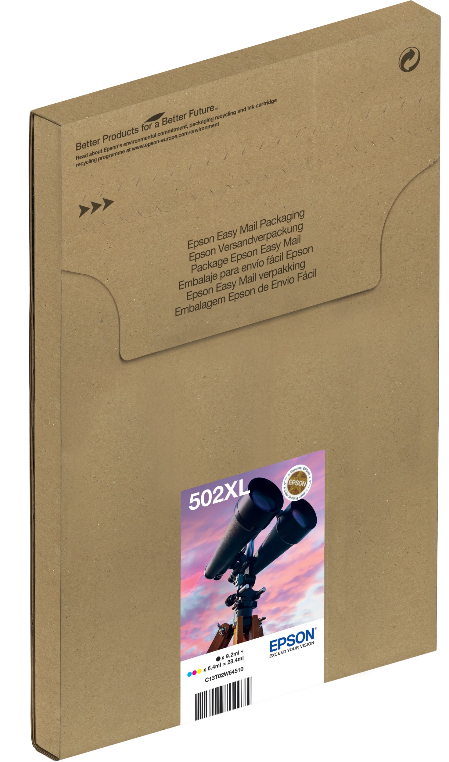 Epson 502XL Multipack - 4er-Pack - Gelb, Cyan, Magenta, pigmentiertes Schwarz - original - versandfertig - Tintenpatrone - fur Expression Home XP-5100