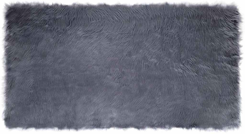 vidaXL Sztuczny dywan owczy antracytowy, Poliester 80 x 150 cm