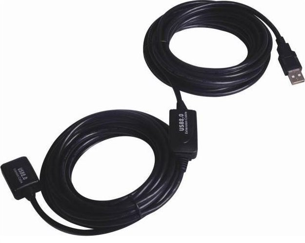 Kabel USB PremiumCord USB-A - USB-A 25 m Czarny (ku2rep25)