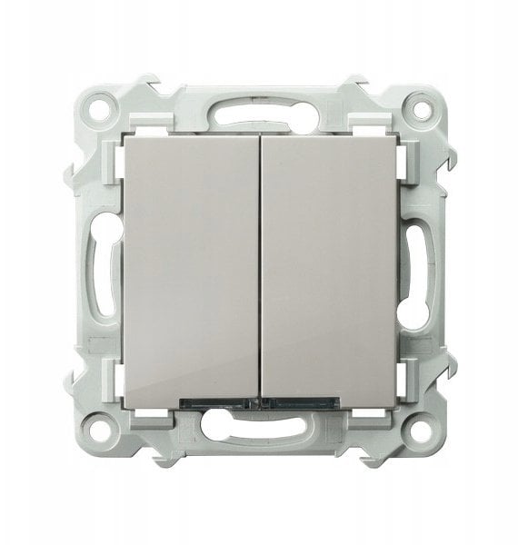 Ospel Łącznik podwójny zwierny z podświetleniem białym kaszmirowy beż ŁP-17ZS/m/83