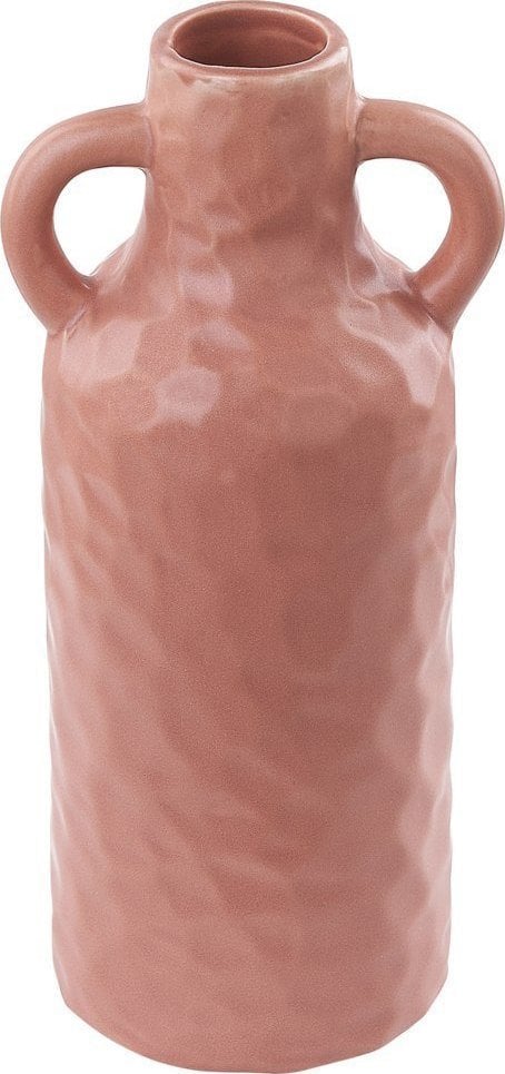 Beliani Wazon na kwiaty ceramiczny 24 cm różowy DRAMA