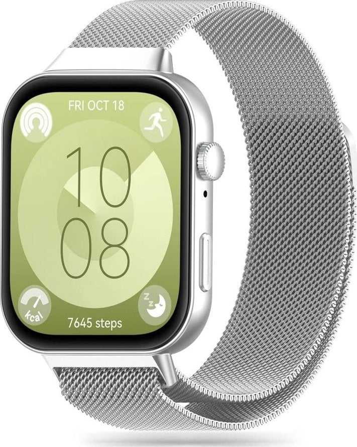 Tech-Protect Tech-Protect Milaneseband | Pasek do Huawei Watch Fit 3 | Srebrny