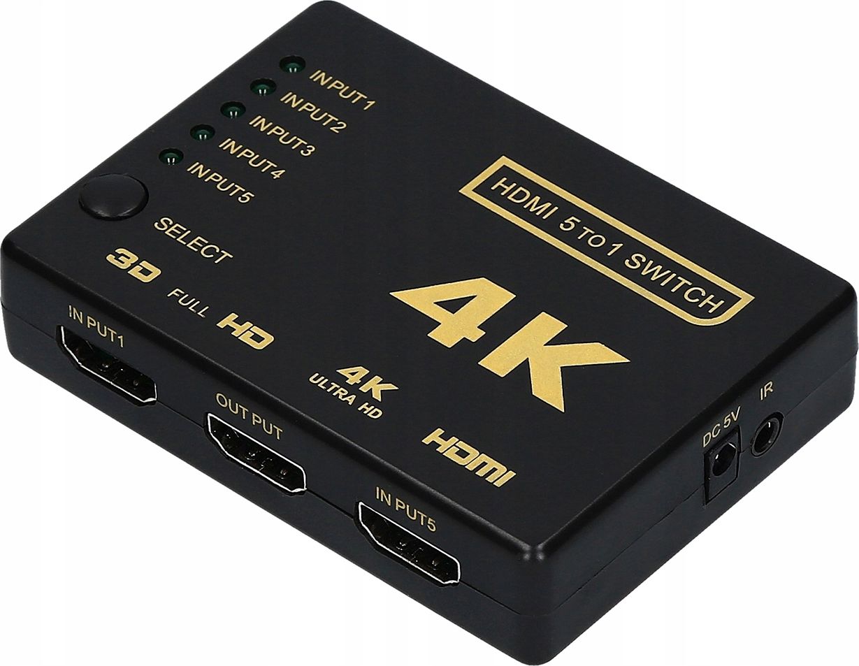 Pawonik SWITCH 5x HDMI PRZEŁĄCZNIK ROZDZIELACZ ULTRA HD 4K