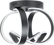 Lampa sufitowa Beliani Lampa sufitowa LED metalowa czarna NURA!