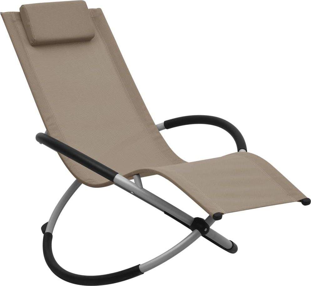 vidaXL leżak dla dzieci, stalowy, taupe (47795)