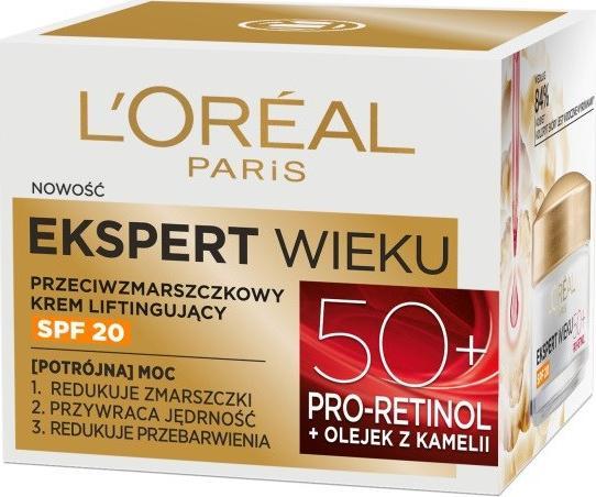 L’Oreal Paris Ekspert Wieku 50+ Przeciwzmarszczkowy krem liftingujący na dzień SPF 20 50ml